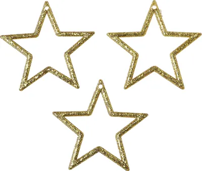 Produktbild von Goldene Weihnachtssterne Glitzer Streudeko Festliche Tischdekoration 4,5cm Set 120 Stück