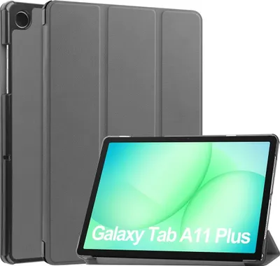 Produktbild von Samsung Galaxy Tab A11 Plus Hülle - Coverup Tri-Fold Ständer Klapphülle mit Schlaf/Wach-Funktion - Grau