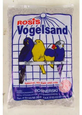 Produktbild von Rosi´s Vogelsand 2,5kg Weiß Kalk Anis Haustier Vogelkäfig Einlage Keimfrei