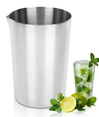 Image de Shaker à cocktails en acier inoxydable, 500 ml - Set de cocktails - Récipient à mélanger avec couvercle - Verres à cocktails - Durable - Accessoire de bar
