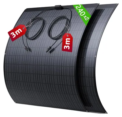 Obrázok produktu pre Solárna súprava, ohybné panely, menič 800 W, 240 × 2