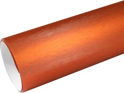 Produktbild von (9,86€/m²) Rapid Teck® Premium Autofolie Chrom Brushed Orange 152 cm Breite Laufmeterware selbstklebende Folie mit Luftkanälen Auto Folie