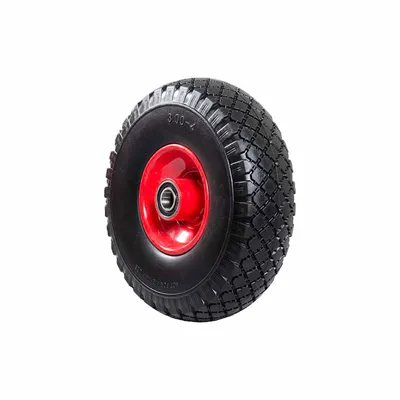 Produktbild von FRONTTOOL Sackkarrenrad pannensicher mit Kugellager PolyurethanCross 260, 260 x 75 x 20 mm, Vollgummi, Ersatzrad Sackkarre Variante:2 Räder
