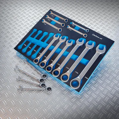 Produktbild von 15-teiliges Maul-Ring-Ratschenschlüssel-Set