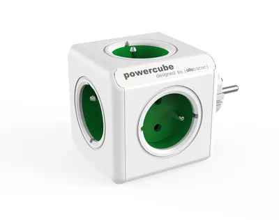 Zdjęcie produktu dla Allocacoc PowerCube Original (E), Typu E, Zielony, Biały, CE, RoHS, 5 x gniazdo sieciowe, 16 A, 230 V