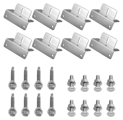 Image de Support de montage pour panneaux solaires, en aluminium léger, installation facile, kit de 8 pièces