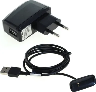 Produktbild von subtel Ladegerät + USB Kabel kompatibel mit FitBit Inspire 2 Smartwatch Fitness Tracker Armband Ersatz Ladekabel Auflader 1A Anschluss Stecker
