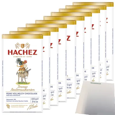 Produktbild von Hachez Schokolade Bremer Stadtmusikanten VPE (10x100g Tafel) + usy Block