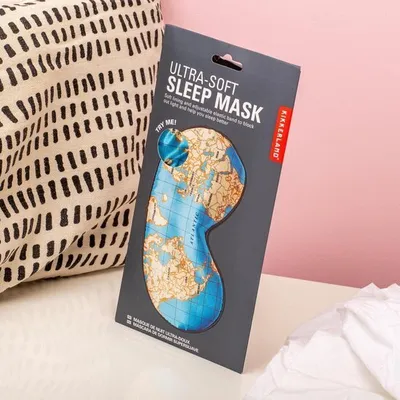 Image de Masque de sommeil Kikkerland - Carte du monde