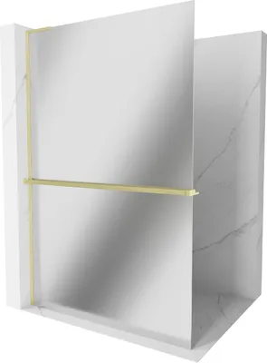 Immagine prodotto di Mexen Kioto+ L parete doccia con mensola Walk-in 80 x 200 cm, specchio, oro spazzolato - 800-080-123-55-50