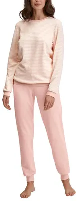Produktbild von CALIDA Soft Dreams Bündchen-Pyjama Damen Pearl Blush 44-46