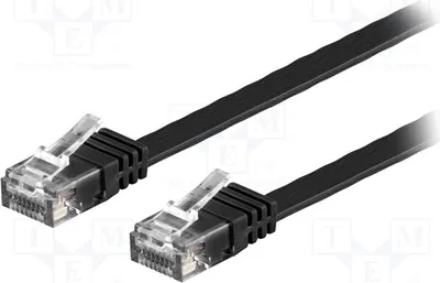 Produktbild von 1x 3 95382 RJ45-Kabel 6  L: 1,5m Cu PVC schwarz