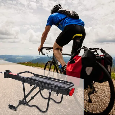 Produktbild von Verstellbarer Fahrradträger mit Reflektor, Aluminium, Tragfähigkeit bis zu 100 kg