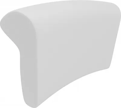 A white bathtub headrest on a white background.