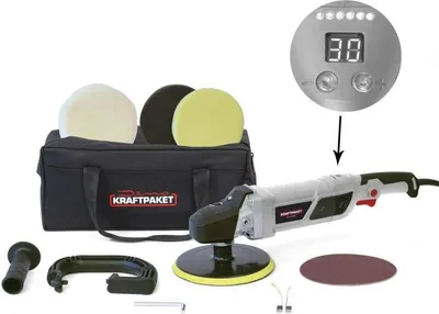 Obrázek produktu pro 1500W Dino KRAFTPAKET rotační lešticí souprava bruska