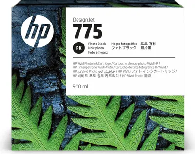 Produktbild von HP 775 Fotoschwarz Druckerpatrone, 500 ml, HP DesignJet Z6 Pro Drucker, Thermal Inkjet, Schwarz, Singapur, 152 mm, 64 mm
