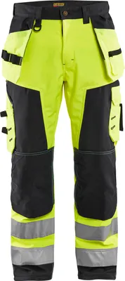 Produktbild von BLAKLÄDER® unisex Warnschutzhose 1567 gelb, schwarz Größe 60