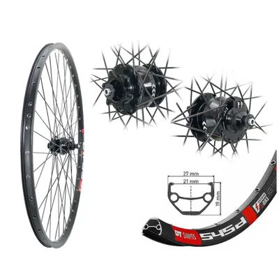 Produktbild von Vorderrad 26 Zoll DT Swiss 545d Ebike Disc Shutter PD8 Nabendynamo 6 Loch 559-21