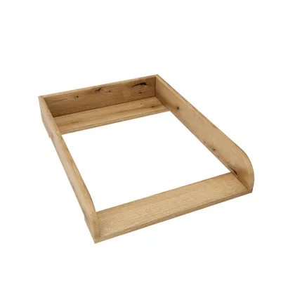 Produktbild von regalik Wickelaufsatz für Malm von IKEA, Wickeltischaufsatz für 48 cm Kommoden, Abnehmbar Wickelkommode aufsatz, Abgerundeten Frontplatten, Oak, 72cm x 54cm