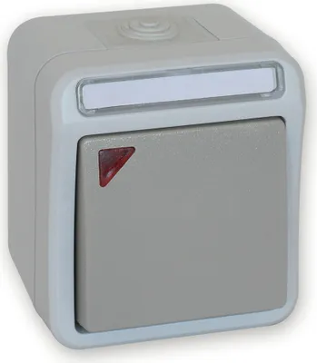 Produktbild von Glohouse AP/FR Taster, beleuchtet, grau/hellgrau, IP54
