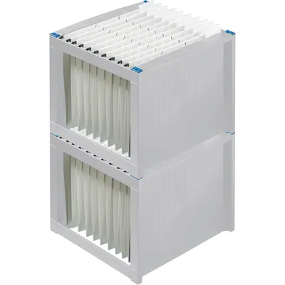 Zdjęcie produktu dla helit H6110084 Kosz na 40 teczek zawieszanych jasnoszary