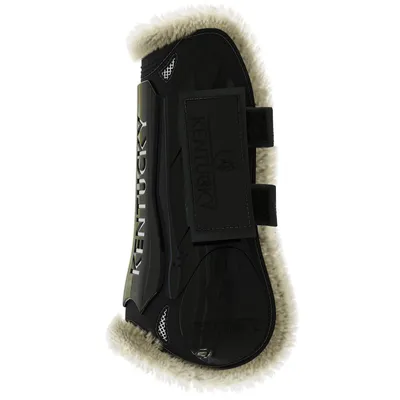 Zdjęcie produktu dla Kentucky Vegan Sheepskin Tendon Boots Velcro, rozmiar:M, kolor:czarny