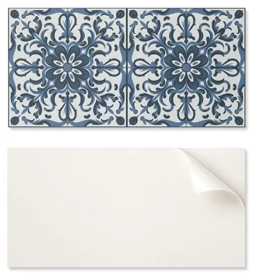 Obrázok produktu pre Vinyl panel s motívom na jednoduchú dekoráciu steny, 120 x 60 cm, kvetinový vzor s ornamentami
