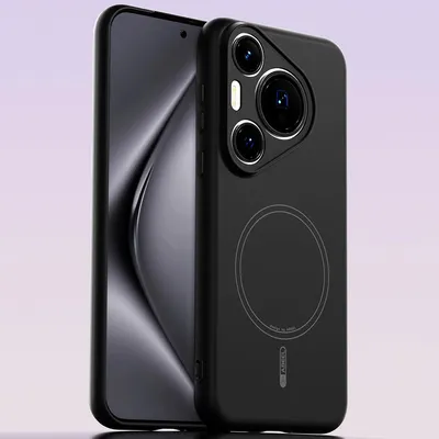 Image de Etui magnétique pour Huawei Pura 70 Pro, compatible MagSafe, silicone liquide, antichoc et résistant aux rayures Noir