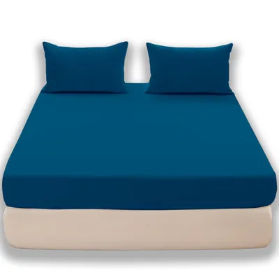 Zdjęcie produktu dla Prześcieradło 160x200cm z gumką Bawełna world jersey Turkus miękkie GK07