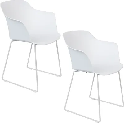 Produktbild von Housecraft Living Tango Esszimmerstuhl mit Armlehne Weiß - 2 er Set