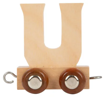 Image de Small Foot - Train de lettres en bois, lettre U - 12 pièces