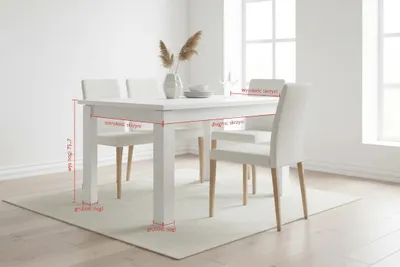 INSPIRO Esstisch im Esszimmer – Platz für gemeinsame Mahlzeiten, KI-generiertes Bild