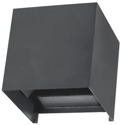 Imagen del producto de IMMAX: Iluminación LED exterior de pared, 6W, 340 lúmenes, IP65, color antracita