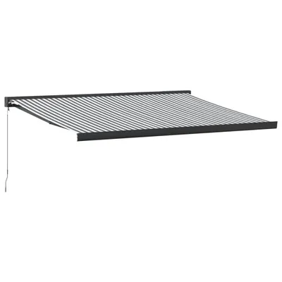 Immagine prodotto di Tenda Retrattile Antracite e Bianca 4,5x3 m Tessuto e Alluminio