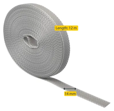 Immagine prodotto di Cinghia per tapparelle Mini Schellenberg 41102, 14mm/12m, grigio
