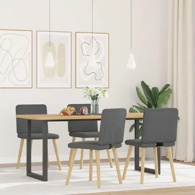 Produktbild von vidaXL Esszimmerstühle 4 Stk. Dunkelgrau Stoff