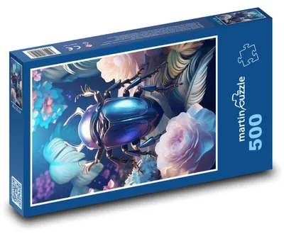 Obrázek produktu pro Puzzle 500 Brouk mezi květinami - martinpuzzle