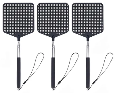 Obrázek produktu pro Lapač much, 3 kusy, výsuvný, ocelová tyč, délka až 74 cm