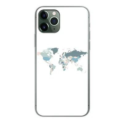 Produktbild von MuchoWow® Handyhülle Schutzhülle Hülle für iPhone 11 Pro Weltkarte - Pastell - Länder Silikon Softcase Handy Hülle - Handy