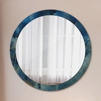 Produktbild von Ø100cm Modern Spiegel - Wandspiegel Wandmontage- Schlafzimmer - Onyx Marmor