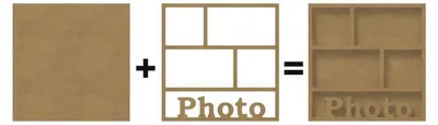 Productafbeelding van Gomille MDF-fotolijst 30x30 cm, knutselraam, fotodecoratie