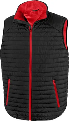 Produktbild von Result R239X | Herren Jacke Thermoquilt Gilet - Farbe: Black/Red - Größe: XXL