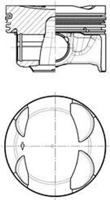Immagine prodotto di KOLBENSCHMIDT 41671600 Pistone per VW Golf VII berlina (5G1, BQ1, BE1, BE2), Golf VII Variant (BA5, BV5), Golf VIII berlina (CD1) e TIGUAN (AD1)