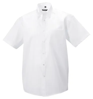 Produktbild von Russell Collection Herren Hemd, Kurzarm, bügelfrei FK760 (Kragenweite 39) (Weiß)