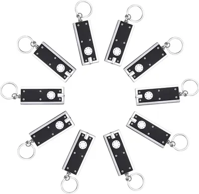Produktbild von Schlüsselanhänger-Taschenlampe 10er-Pack, Mini LED Taschenlampe Tragbar Dünn, 45 Lumen Für Camping Outdoor Notfall