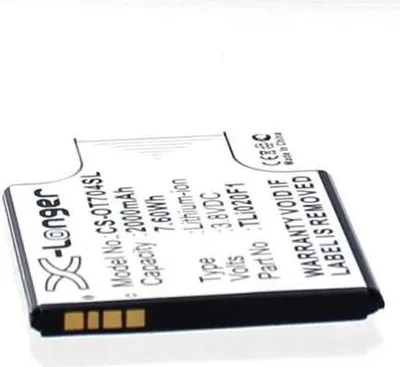 Produktbild von Akku für Alcatel TLI019B2 Li-Ion 3,8 Volt 2000 mAh schwarz.