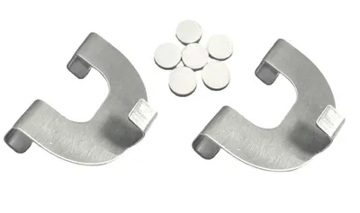 Produktbild von Easyfix Aufhängehaken Ösenrollo extra schmal Metall 2er Pack Fensterhaken rund