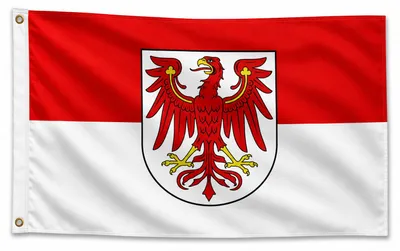Produktbild von Flagge Brandenburg 250 x 150 cm Fahne mit 3 Ösen 100g/m² Stoffgewicht Hissflagge Hiss