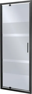 Produktbild von Kerra Tomar DR 80 Duschtür zum Öffnen 80x190 graphit mit matt gestreiftem Glas