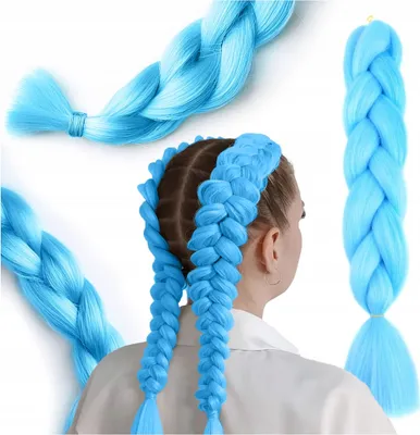 Produktbild von Syntetické Vlasy Na Modré Vrkoče 120 Cm